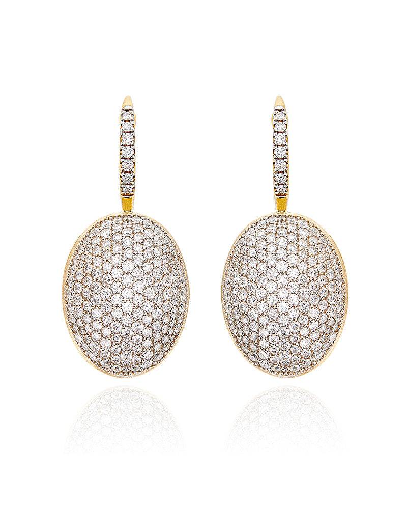 Nanis Orecchini "CILIEGINE" con boules pendenti in oro e diamanti (grandi) – Nanis Italian Jewels