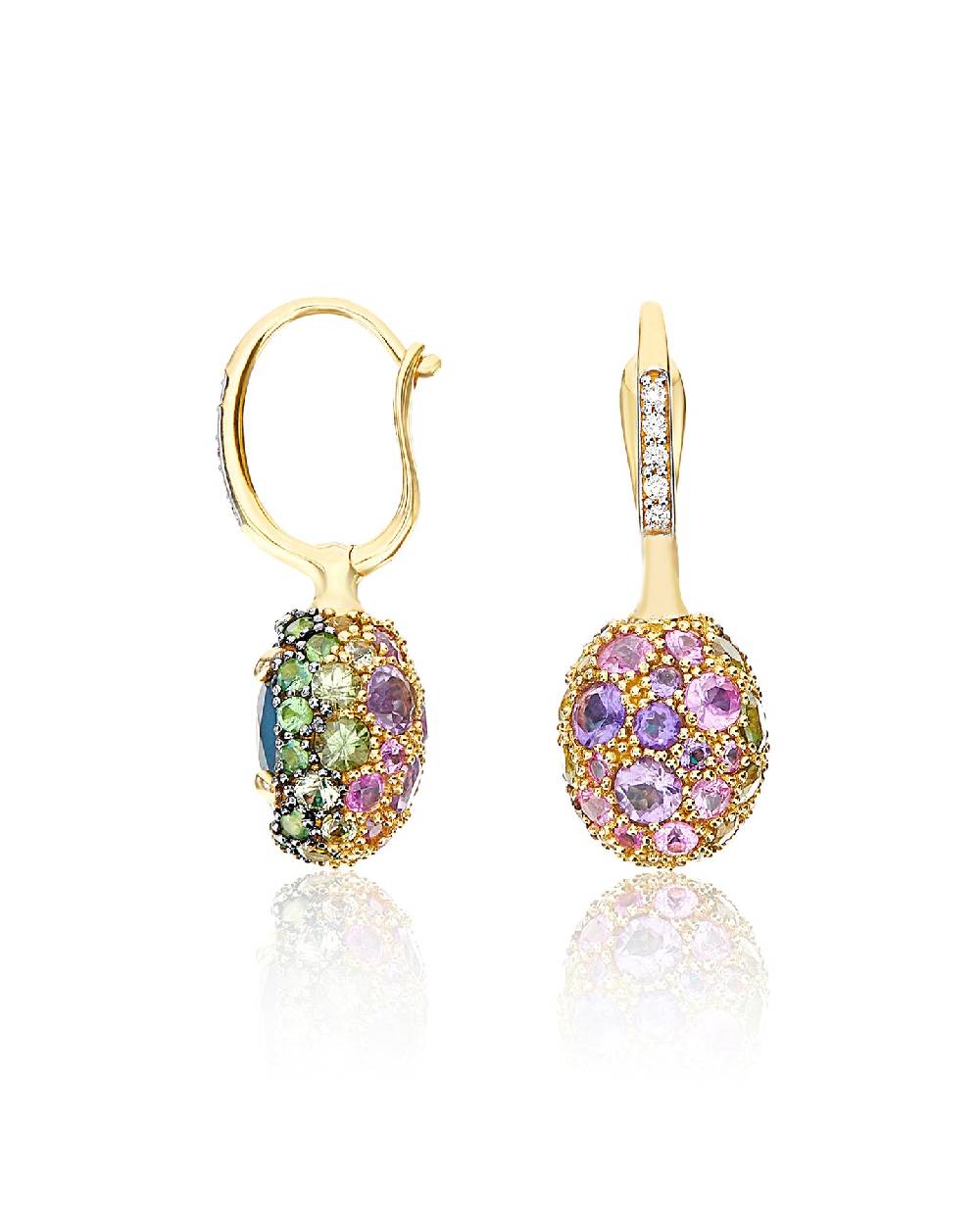 Nanis Orecchini CILIEGINE "DANCING REVERSE" Double Face In Oro, Diamanti, Ts – Nanis Italian Jewels