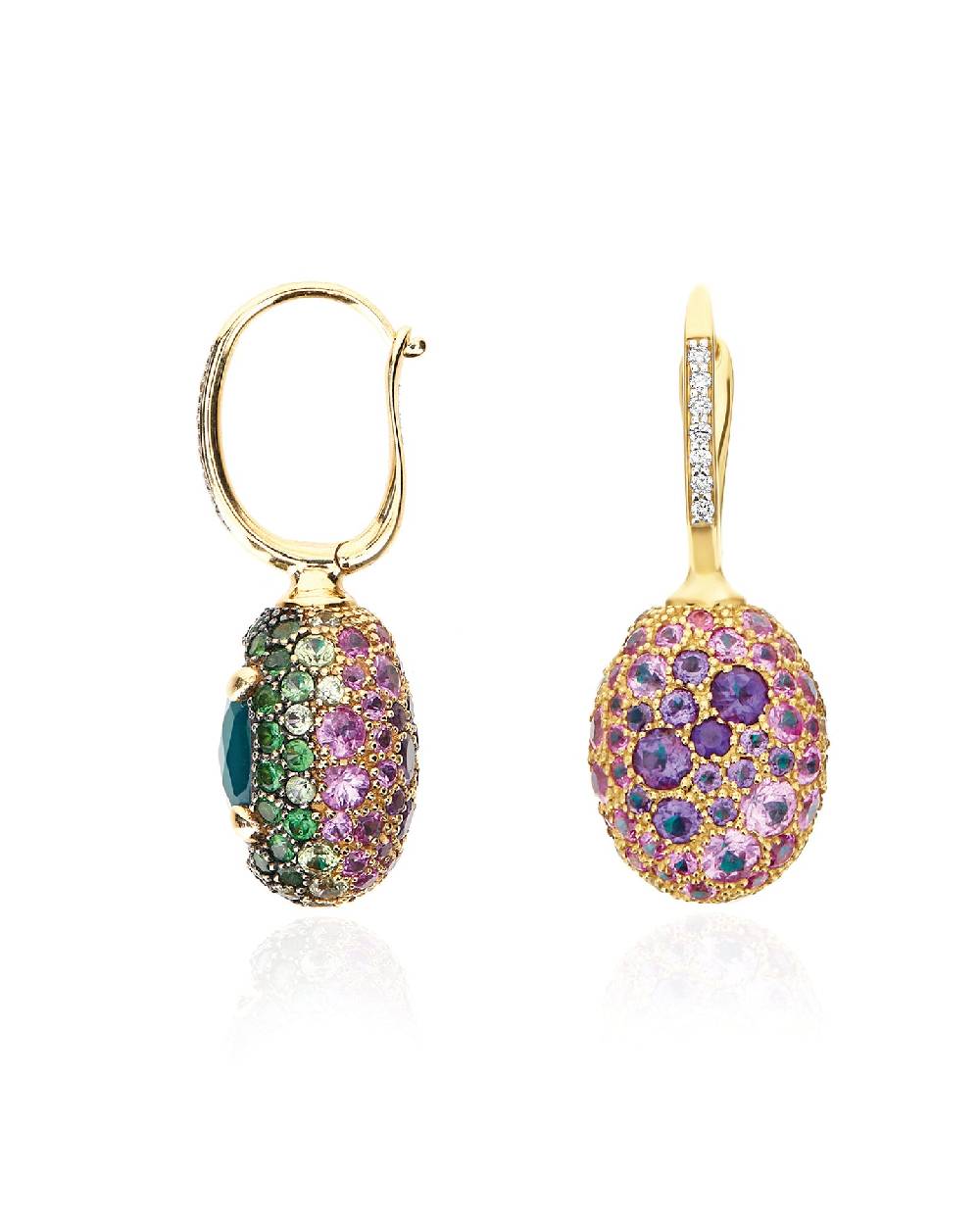 Nanis Orecchini CILIEGINE "DANCING REVERSE" Double Face In Oro, Diamanti, Ts – Nanis Italian Jewels