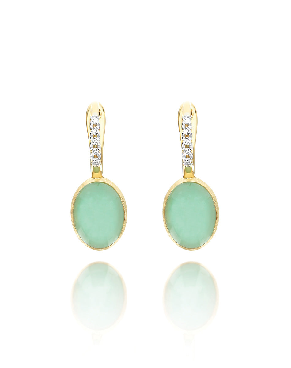 Nanis Orecchini Ciliegine Lattementa "Boules" in oro inciso, diamanti, crist – Nanis Italian Jewels