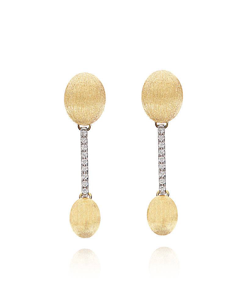 Nanis Orecchini "DANCING ÉLITE" con eleganti boules pendenti in oro e barret – Nanis Italian Jewels