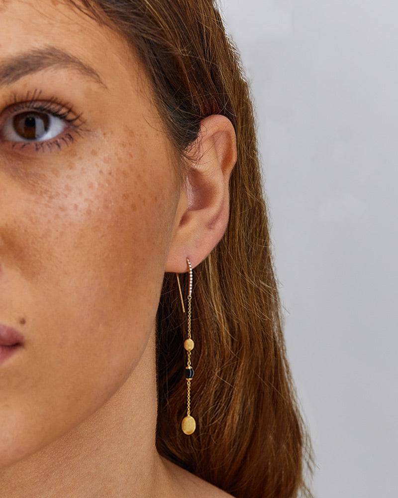 Nanis Orecchini "DANCING MYSTERY BLACK" Da Tutti I Giorni Pendenti In Oro, D – Nanis Italian Jewels