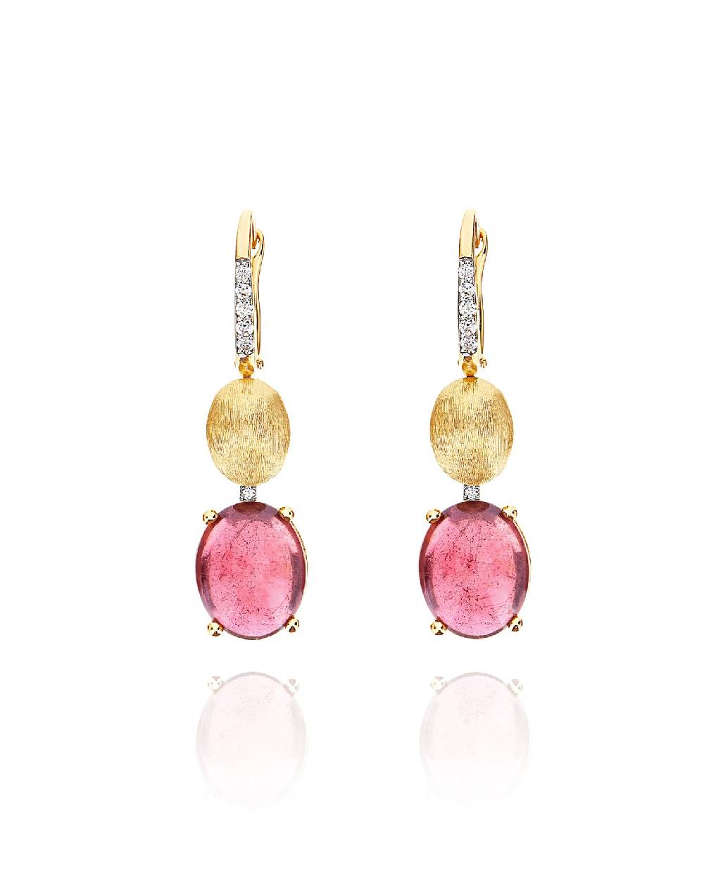 Nanis Orecchini "DANCING TOURMALINES" con boules pendenti in oro, diamanti e – Nanis Italian Jewels