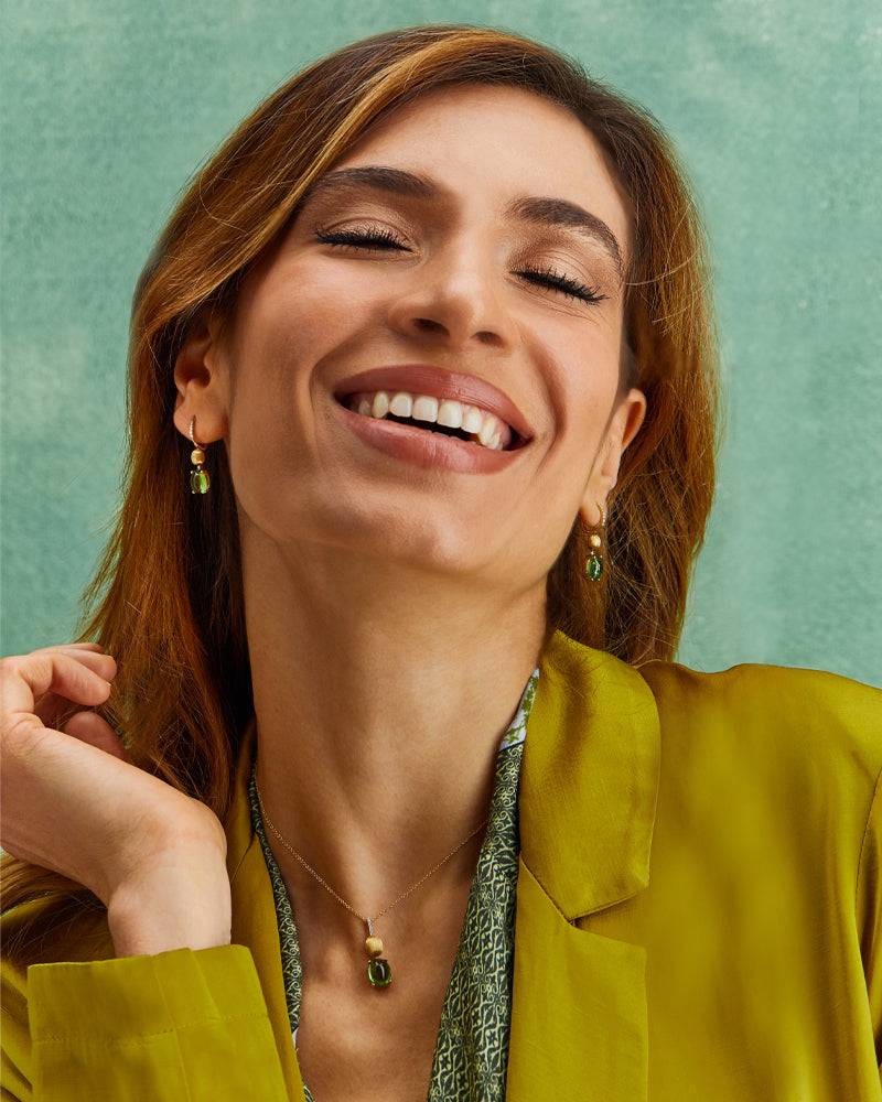 Nanis Orecchini "DANCING TOURMALINES" Con Boules Pendenti In Oro, Diamanti E – Nanis Italian Jewels