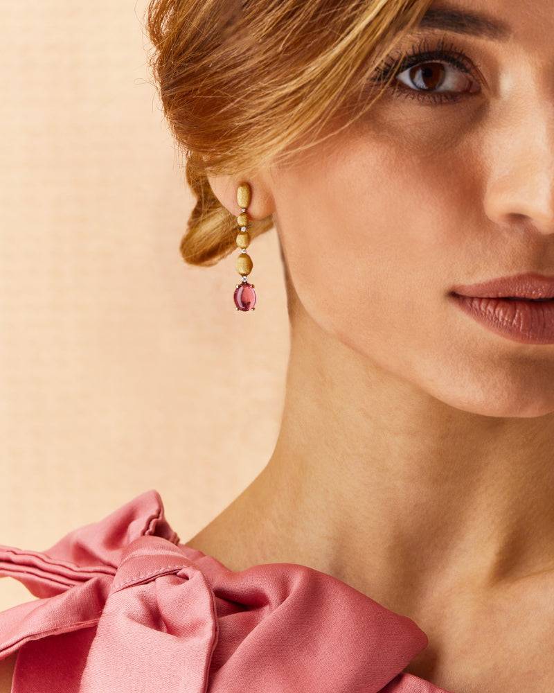 Nanis Orecchini "DANCING TOURMALINES" Con Boules Pendenti In Oro, Diamanti E – Nanis Italian Jewels