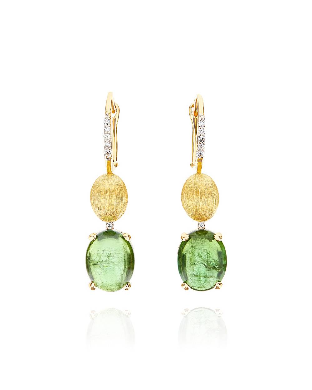 Nanis Orecchini "DANCING TOURMALINES" con boules pendenti in oro, diamanti e – Nanis Italian Jewels