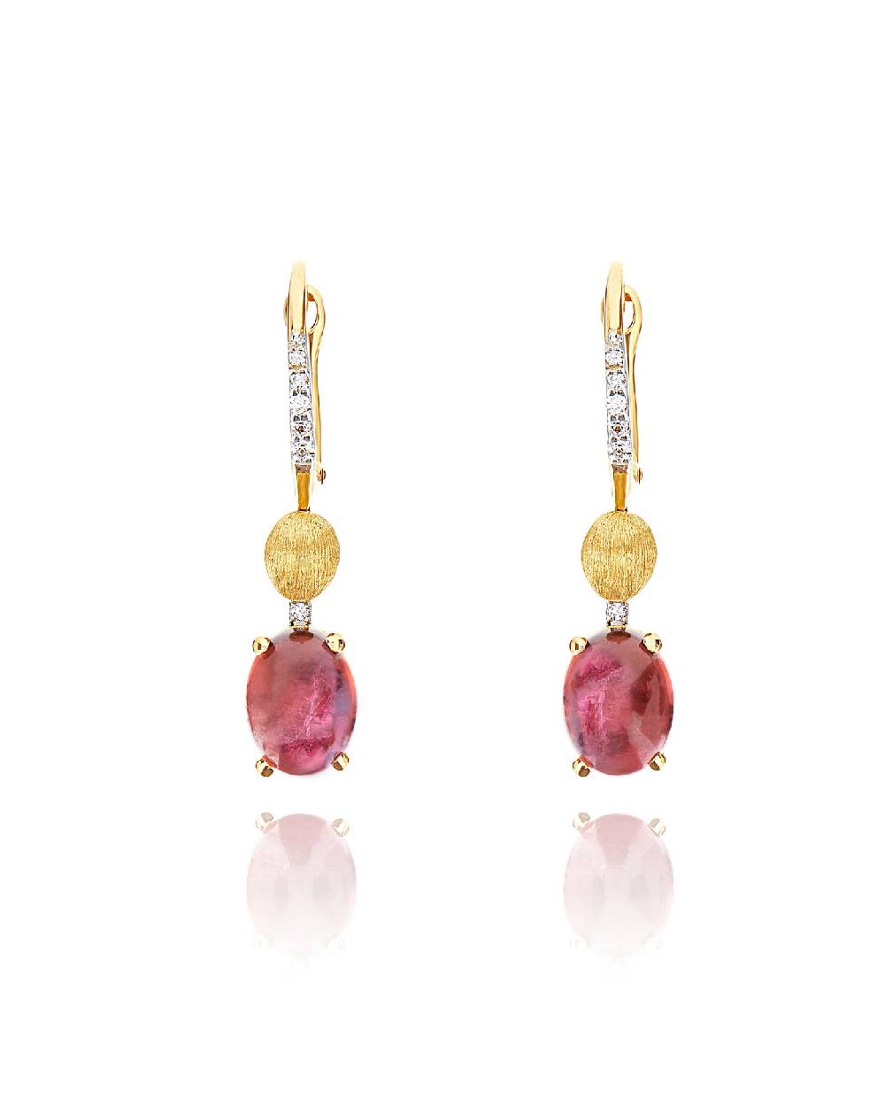 Nanis Orecchini "DANCING TOURMALINES" con boules pendenti in oro, diamanti e – Nanis Italian Jewels