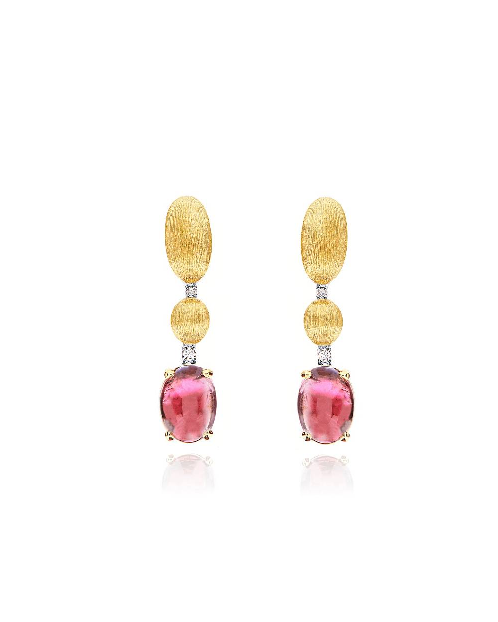 Nanis Orecchini "DANCING TOURMALINES" con boules pendenti in oro, diamanti e – Nanis Italian Jewels