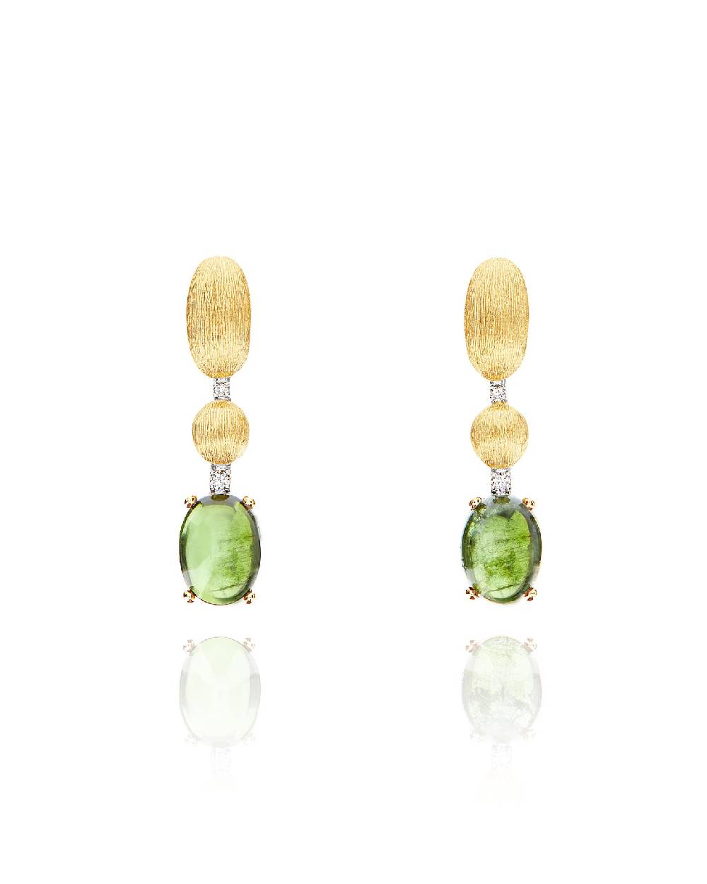 Nanis Orecchini "DANCING TOURMALINES" con boules pendenti in oro, diamanti e – Nanis Italian Jewels
