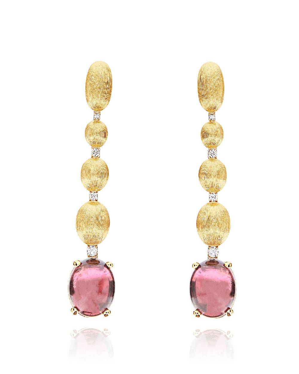 Nanis Orecchini "DANCING TOURMALINES" con boules pendenti in oro, diamanti e – Nanis Italian Jewels
