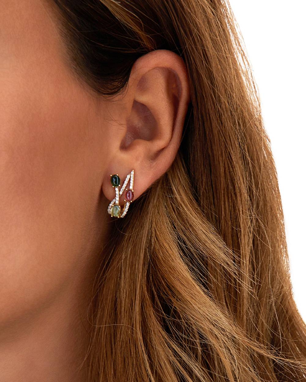 Nanis Orecchini "DANCING TOURMALINES" In Oro E Tormaline Colorate – Nanis Italian Jewels