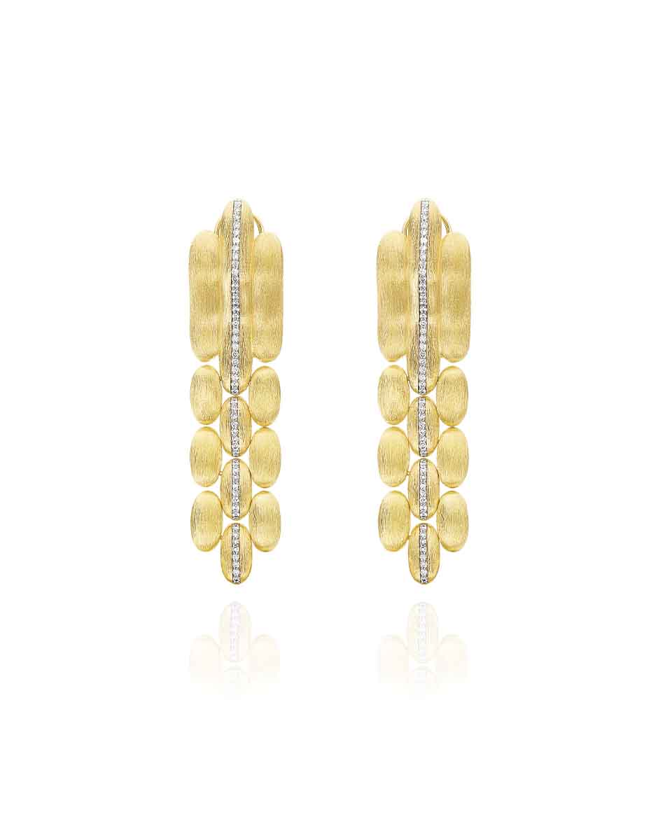 Nanis Orecchini "Diva" pendenti in oro e diamanti – Nanis Italian Jewels