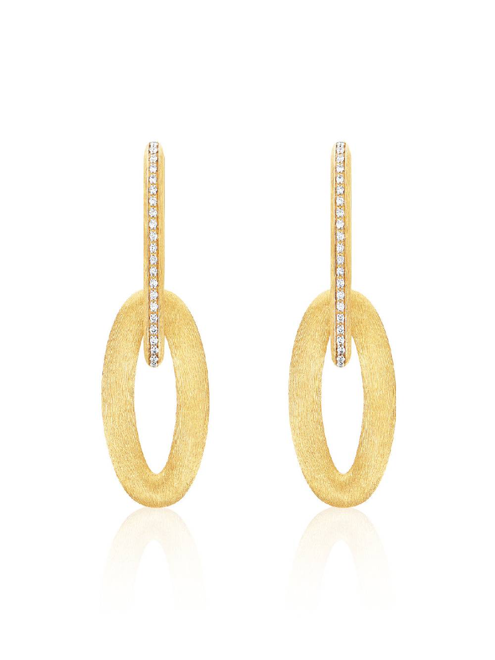 Nanis Orecchini "LIBERA ICON" ovali in oro e diamanti – Nanis Italian Jewels