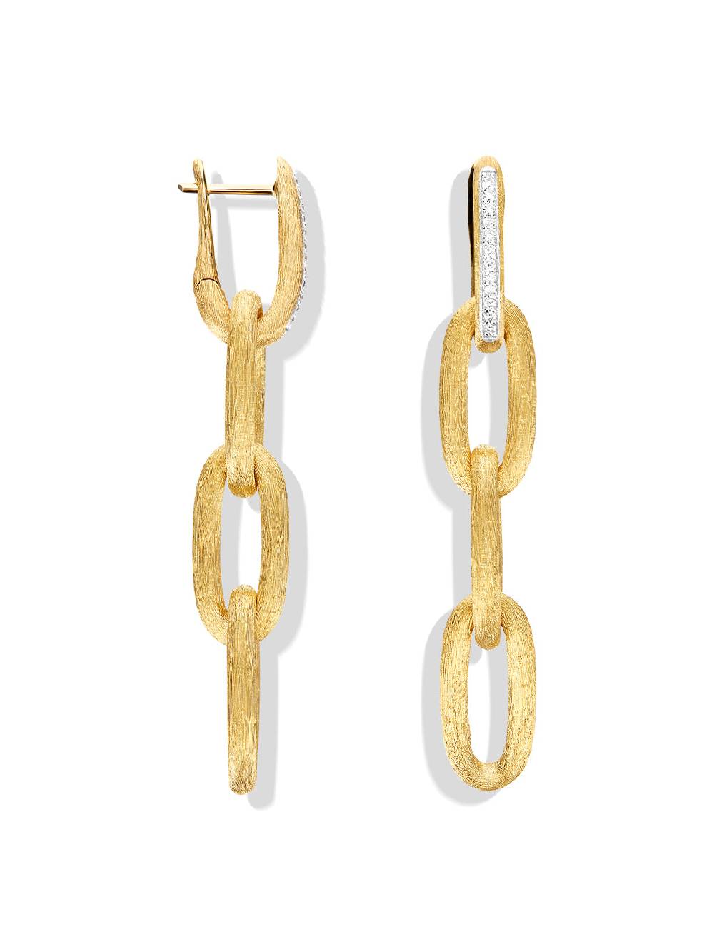 Nanis Orecchini "LIBERA SOUL" Pendenti Con Triplo Elemento In Oro E Diamanti – Nanis Italian Jewels