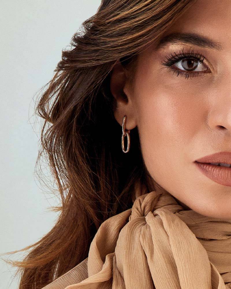 Nanis Orecchini "libera Soul" Pendenti In Oro Rosa E Diamanti – Nanis Italian Jewels