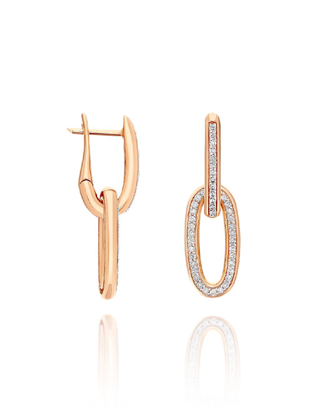 Nanis Orecchini "libera Soul" Pendenti In Oro Rosa E Diamanti – Nanis Italian Jewels