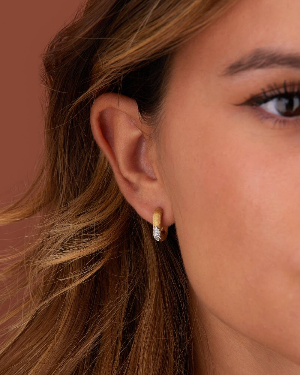 Nanis Orecchini "LIBERA" Squadrati In Oro E Diamanti (piccoli) – Nanis Italian Jewels