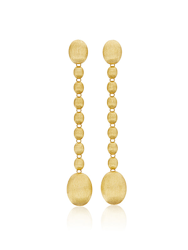 Nanis Orecchini "NUVOLE" con boules degradè grandi in oro incise a mano – Nanis Italian Jewels