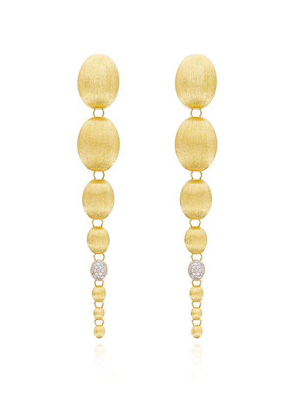 Nanis Orecchini "NUVOLE" con boules degradè grandi in oro e diamanti – Nanis Italian Jewels