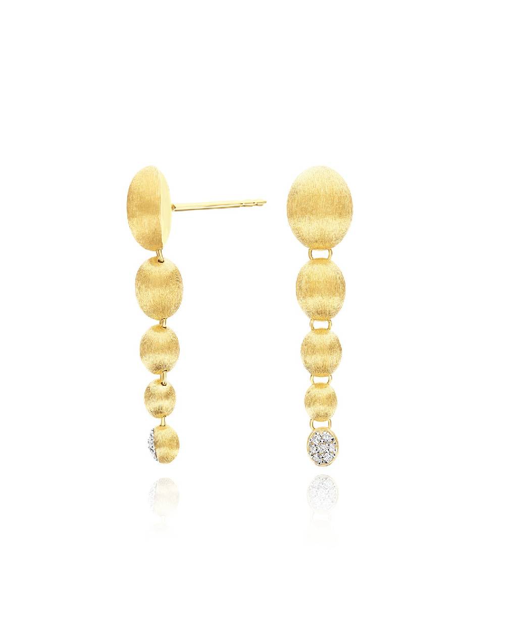 Nanis Orecchini "nuvolette" Pendenti Con Boules Degradè In Oro E Diamanti – Nanis Italian Jewels