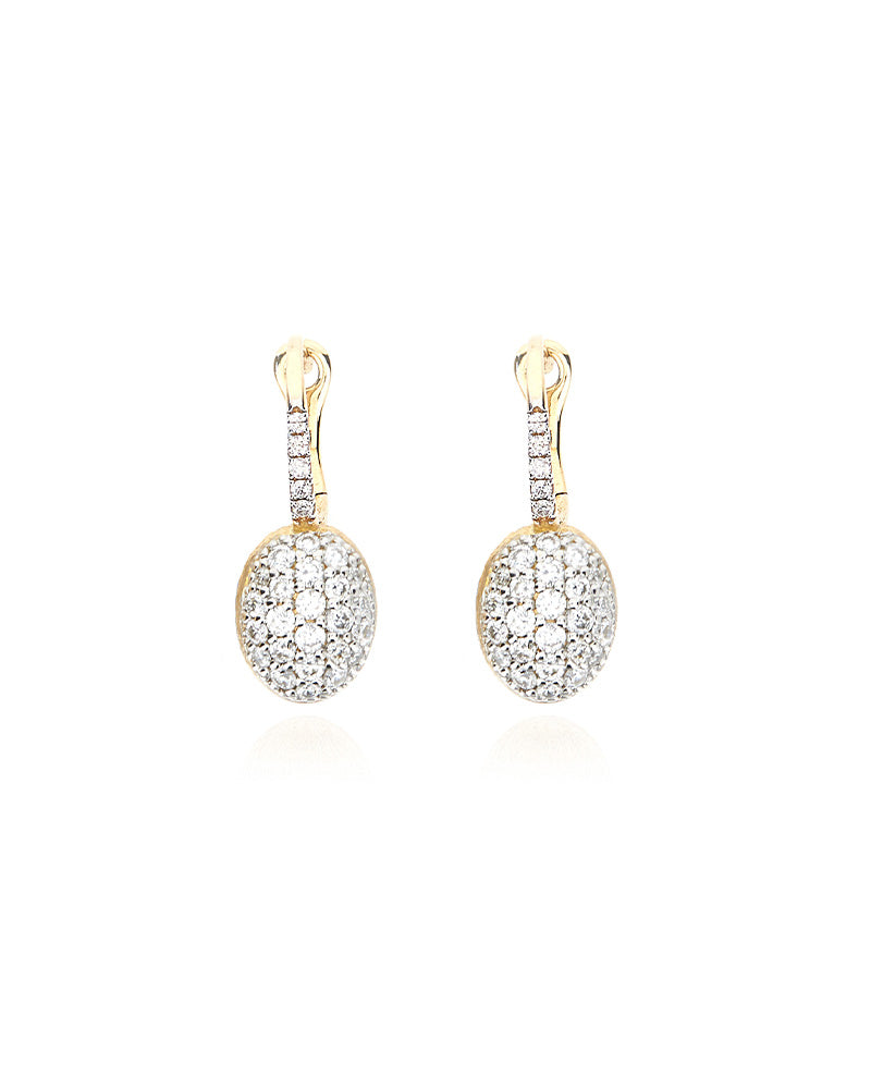 Nanis Orecchino "BABY CILIEGINA" Con Boule Pendente In Oro E Diamanti – Nanis Italian Jewels