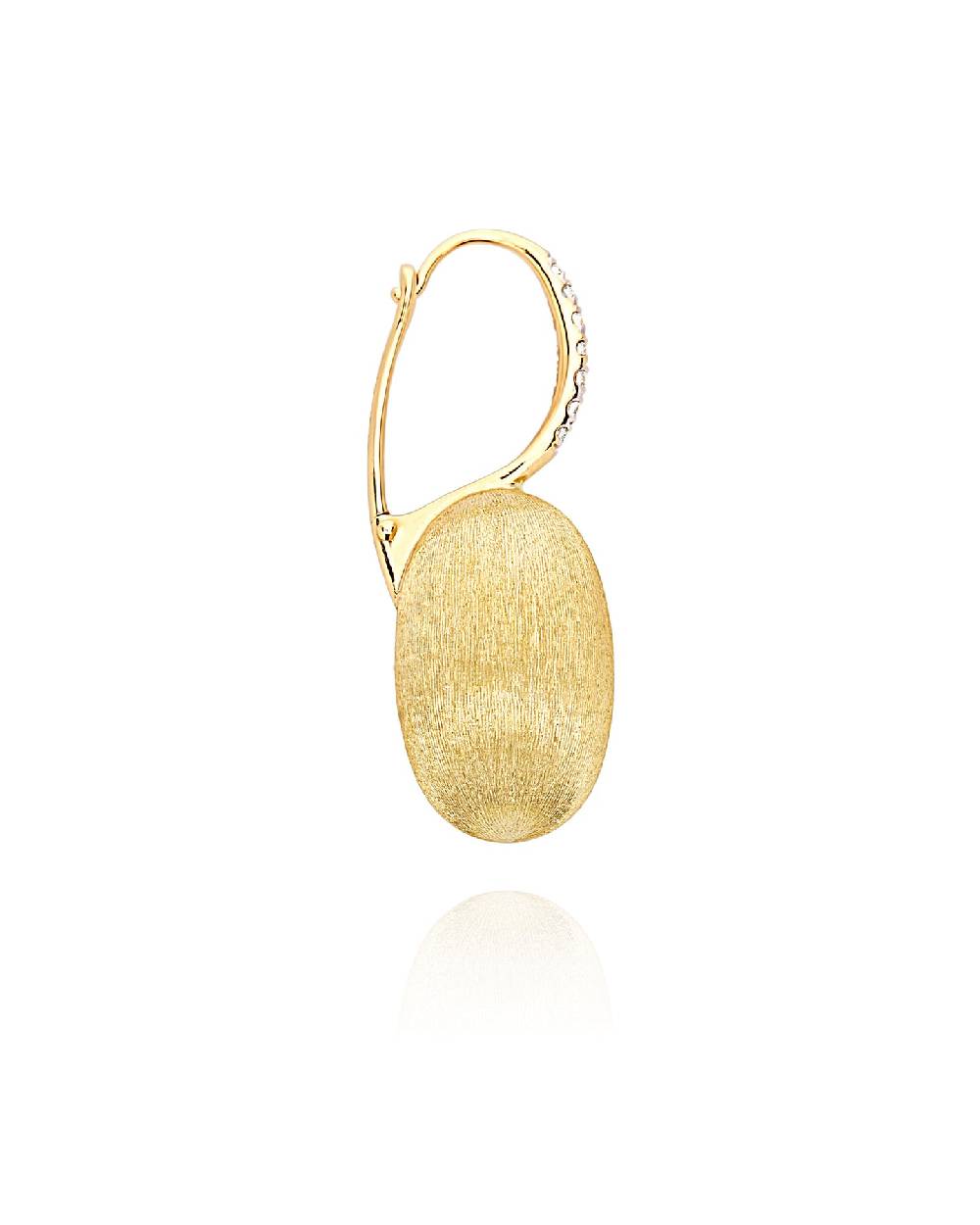 Nanis Orecchino "CILIEGINA" Con Boule Pendente In Oro E Dettagli Di Diamanti – Nanis Italian Jewels