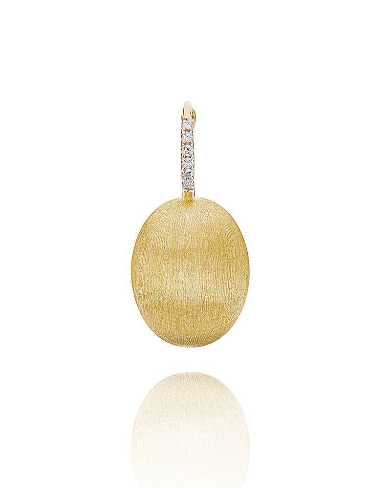 Nanis Orecchino "CILIEGINA" con boule pendente in oro e dettagli di diamanti – Nanis Italian Jewels