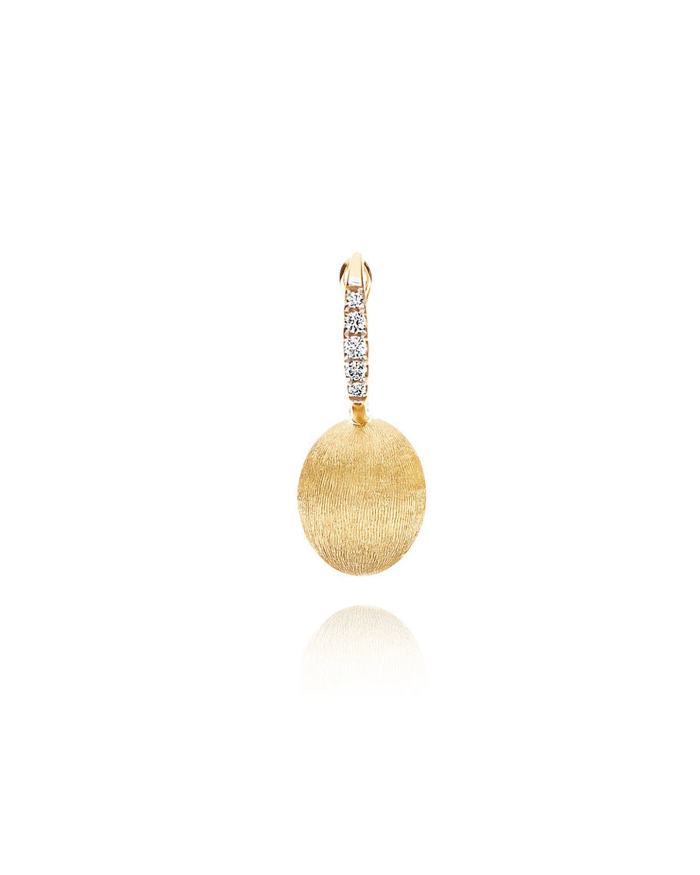 Nanis Orecchino "CILIEGINA" con boule pendente in oro e dettagli di diamanti – Nanis Italian Jewels