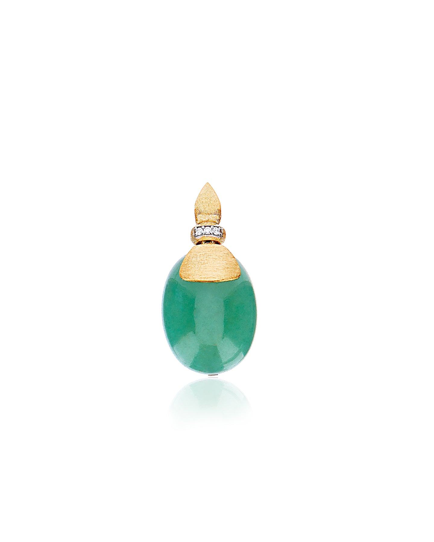 Nanis Pendente "AMAZZONIA" In Oro, Diamanti E Avventurina Verde (grande) – Nanis Italian Jewels