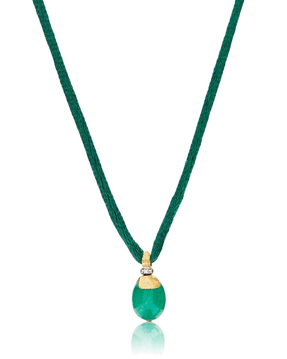 Nanis Pendente "AMAZZONIA" in oro, diamanti e avventurina verde (piccolo) – Nanis Italian Jewels