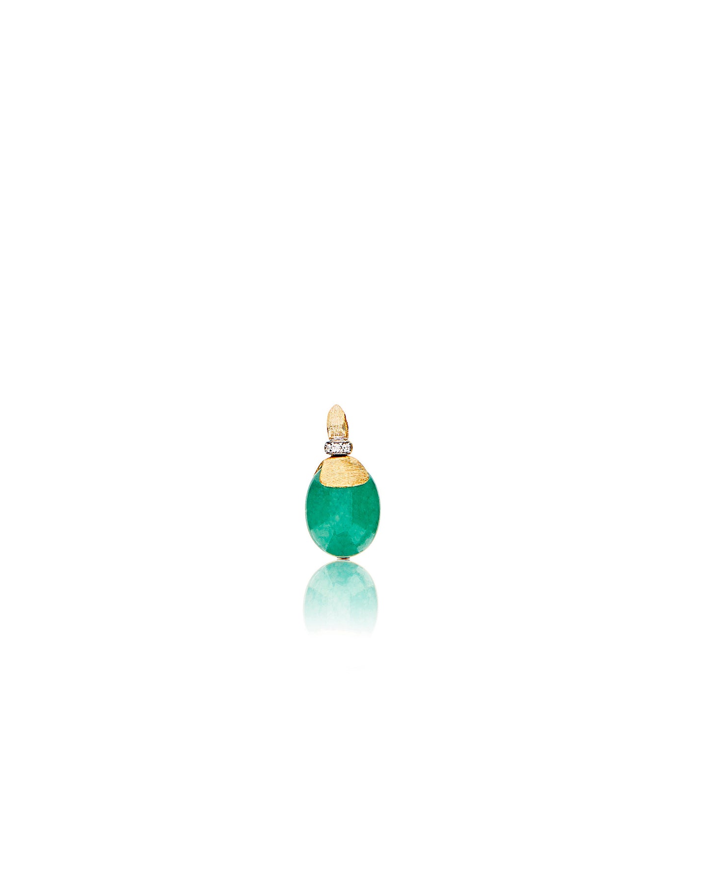 Nanis Pendente "AMAZZONIA" In Oro, Diamanti E Avventurina Verde (piccolo) – Nanis Italian Jewels