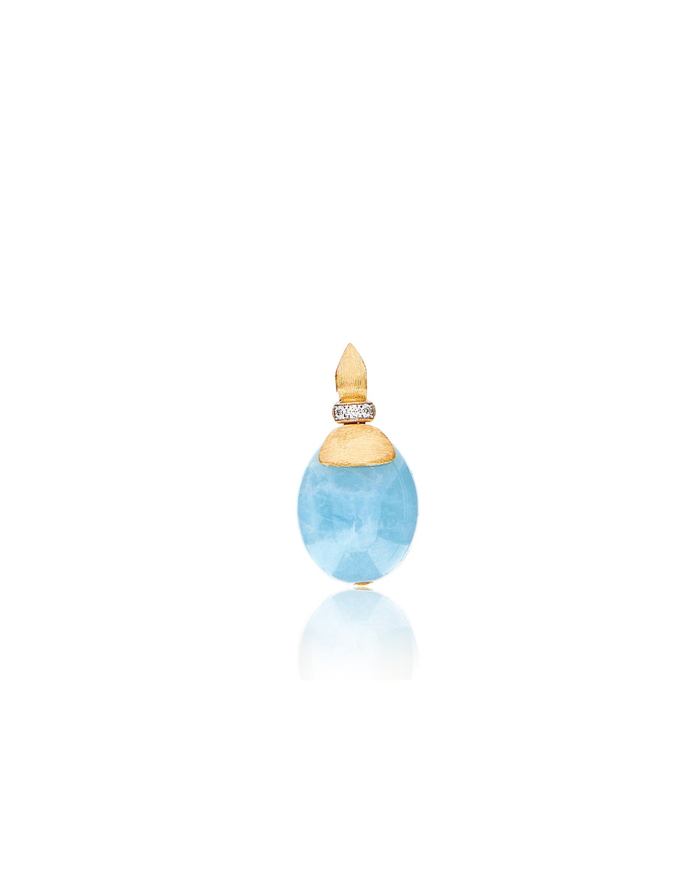 Nanis Pendente "AZURE" In Oro, Diamanti E Acquamarina Milk (grande) – Nanis Italian Jewels