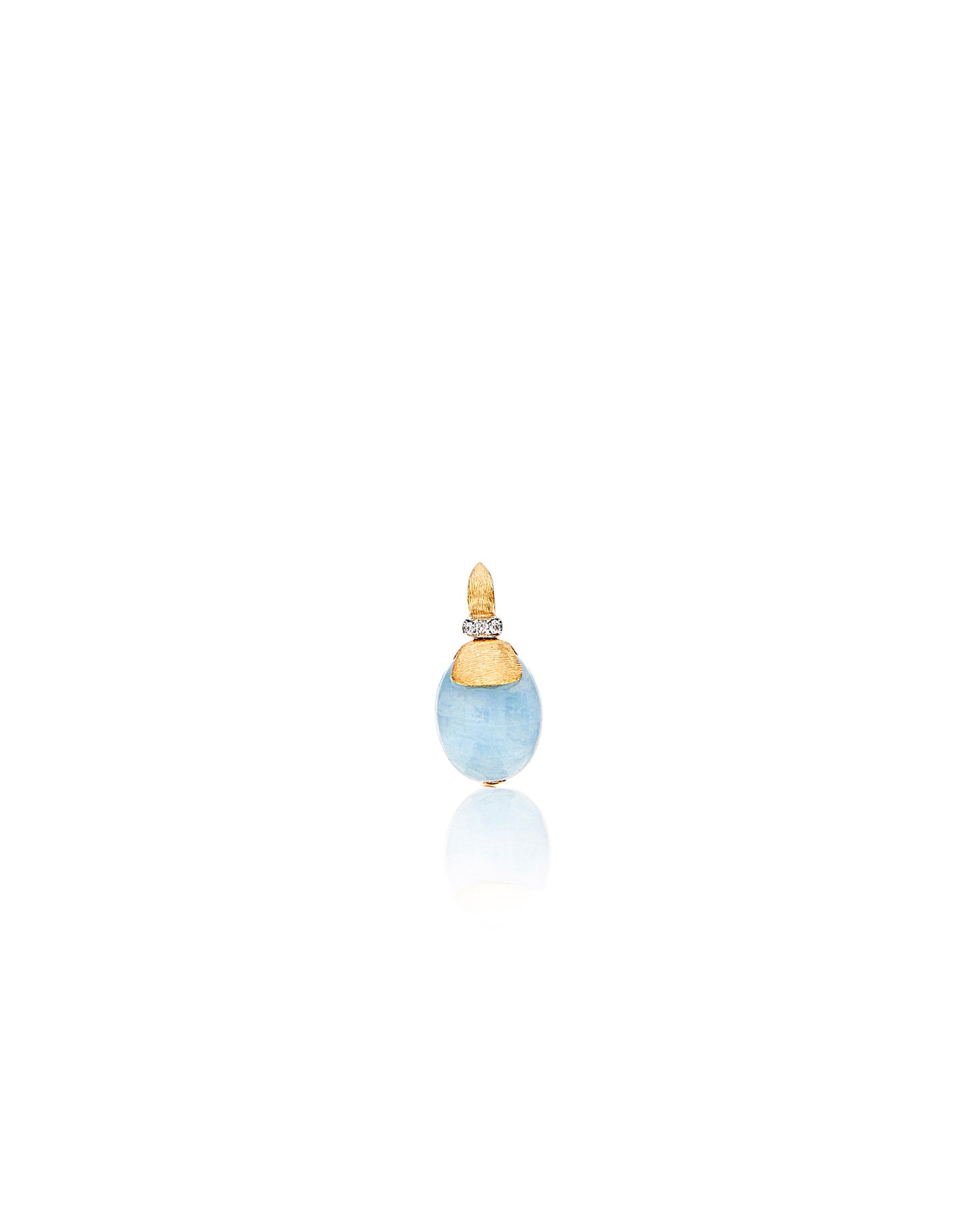 Nanis Pendente "AZURE" In Oro, Diamanti E Acquamarina Milk (piccolo) – Nanis Italian Jewels