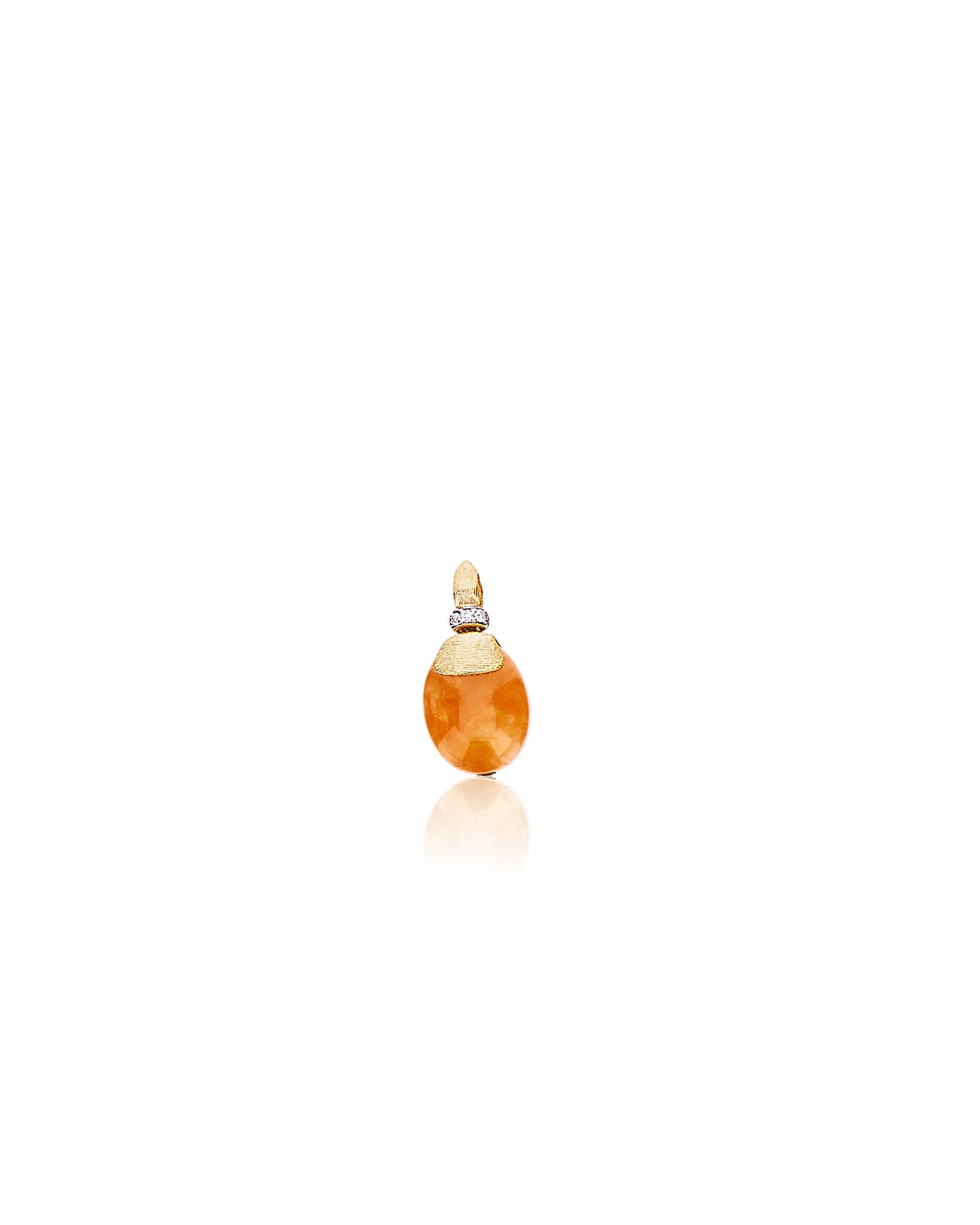 Nanis Pendente "PETRA" In Oro, Diamanti E Avventurina Arancione (piccolo) – Nanis Italian Jewels