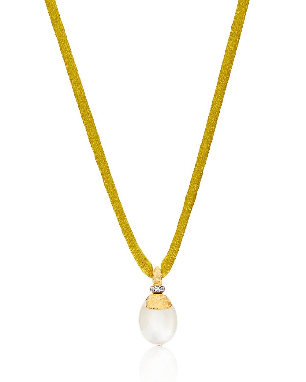 Nanis Pendente "WHITE DESERT" in oro, diamanti e pietra di luna (piccolo) – Nanis Italian Jewels