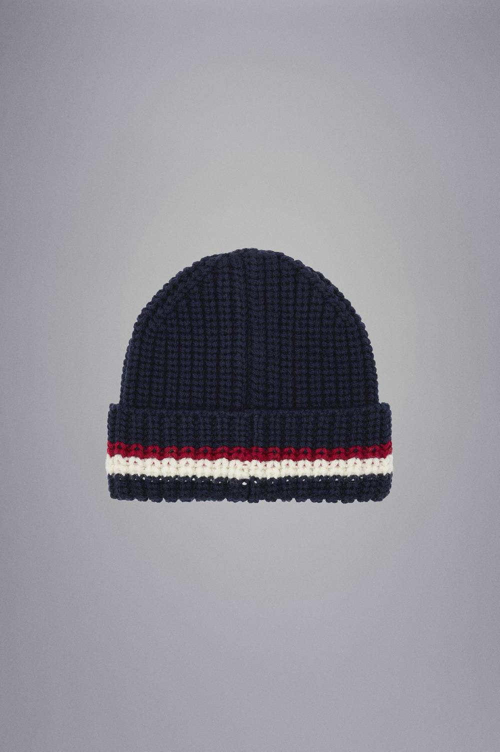 Paul & Shark Berretto In Lana A Coste Con Badge Iconico Paul & Shark