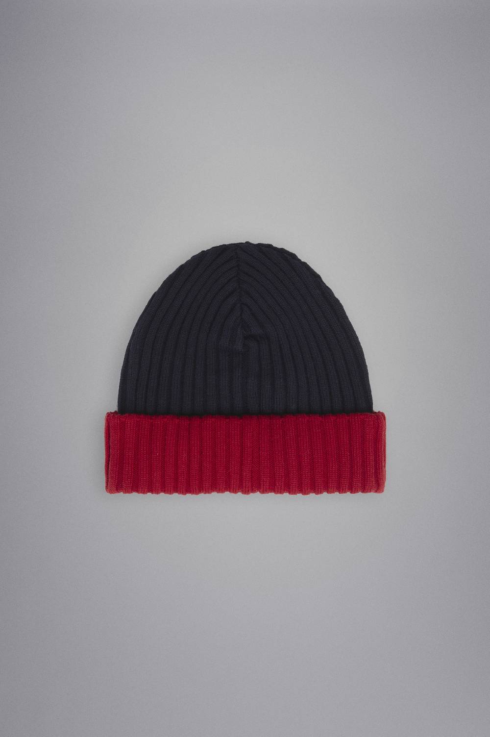 Paul & Shark Berretto In Lana A Coste Con Badge Iconico Paul & Shark