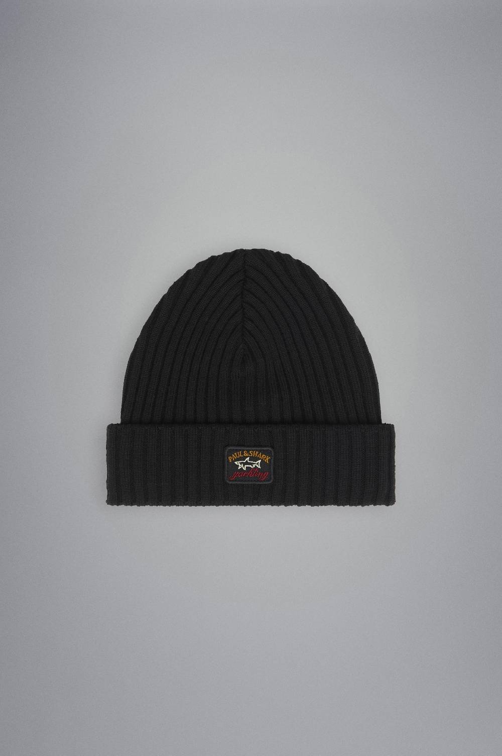 Paul & Shark Berretto in lana a coste con badge iconico Paul & Shark