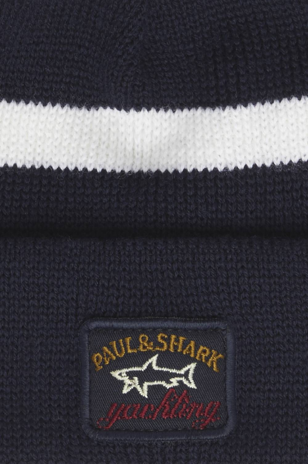Paul & Shark Berretto In Lana Con Badge Iconico Paul & Shark
