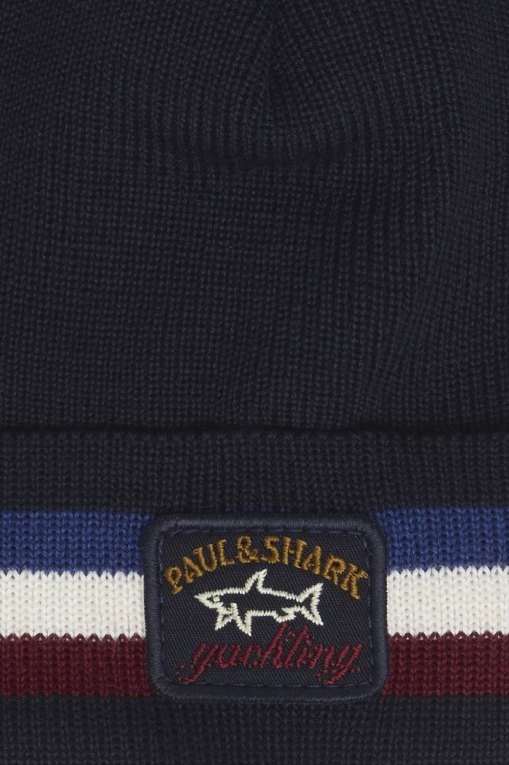 Paul & Shark Berretto In Lana Con Badge Iconico Paul & Shark