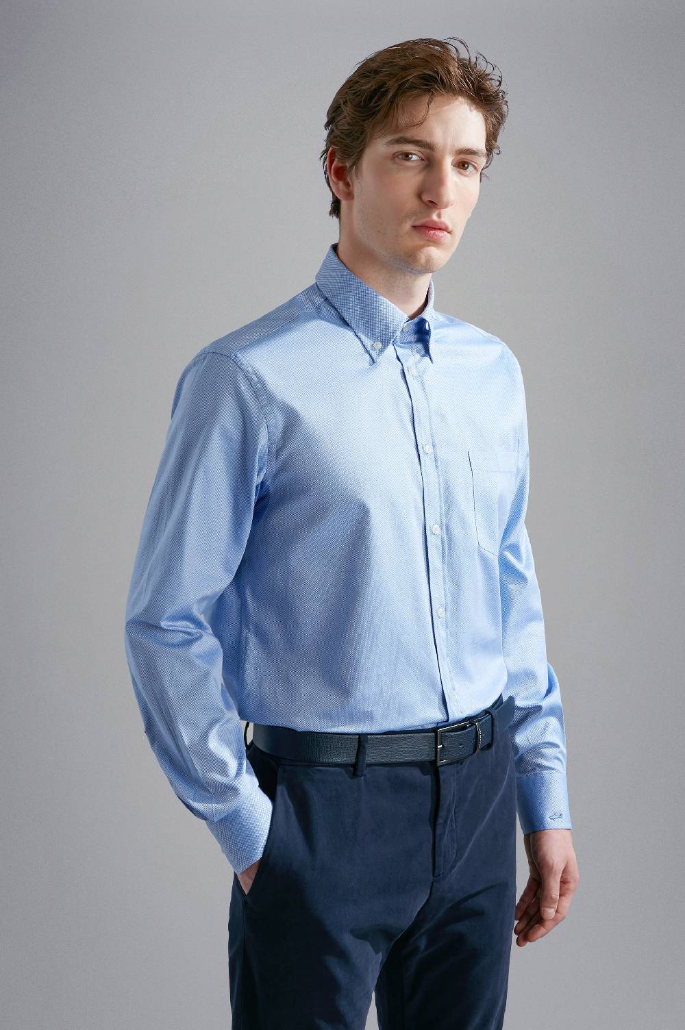 Paul & Shark Camicia in cotone con micro pattern Paul & Shark