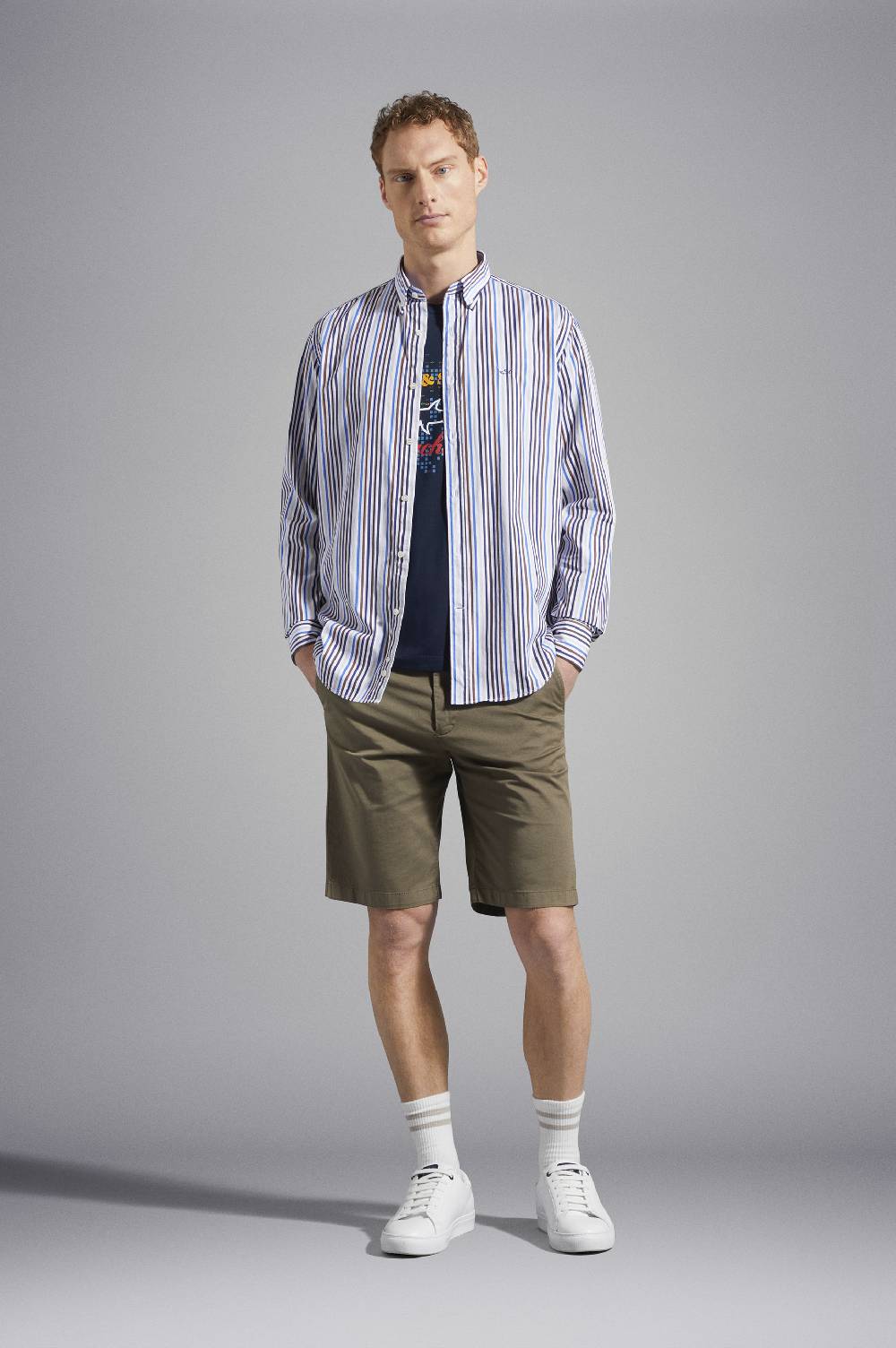 Paul & Shark Camicia In Popeline Di Cotone Paul & Shark