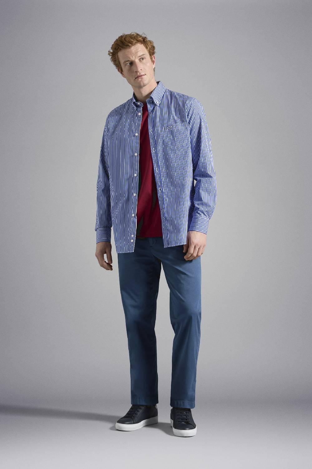 Paul & Shark Camicia In Popeline Di Cotone Paul & Shark