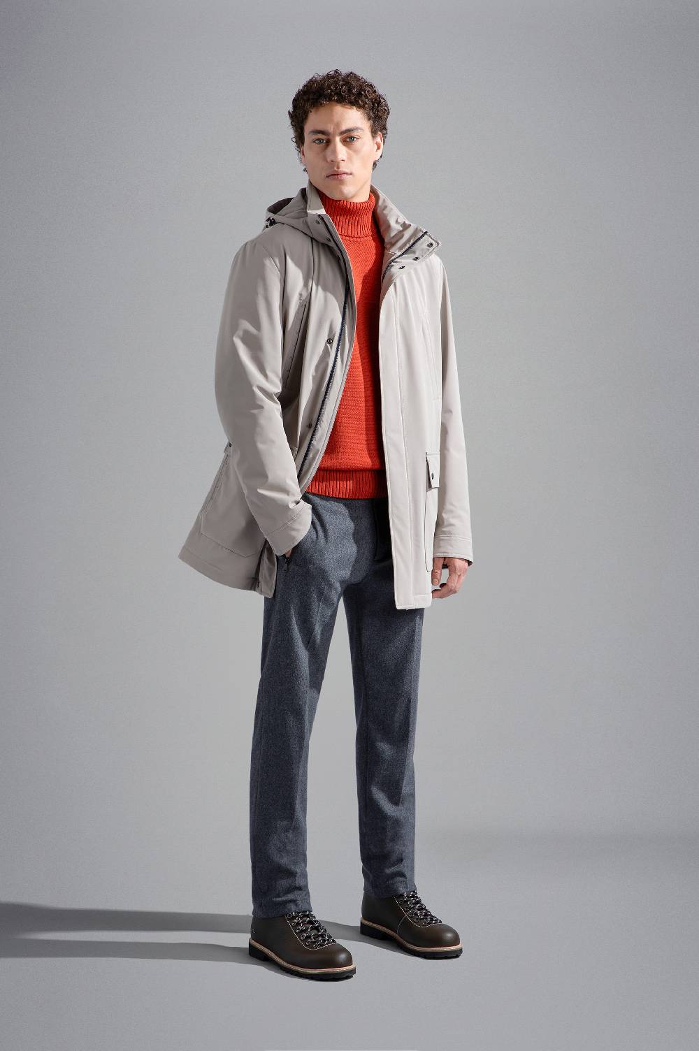 Paul & Shark Carcoat In Typhoon Re-4X4 Stretch Paul & Shark