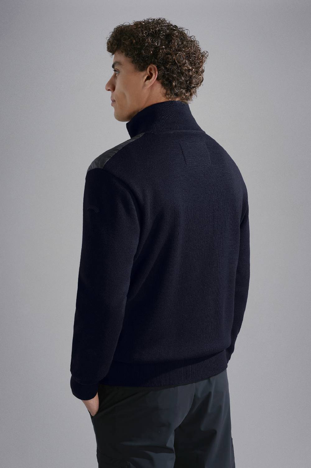 Paul & Shark Cardigan Hybrid In Lana E Nylon Paul & Shark