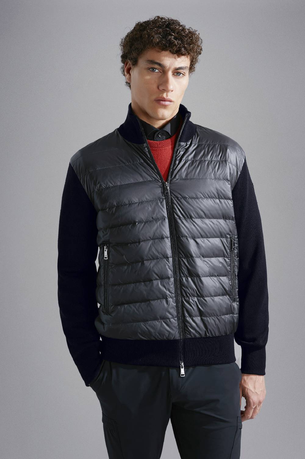 Paul & Shark Cardigan Hybrid in lana e nylon Paul & Shark