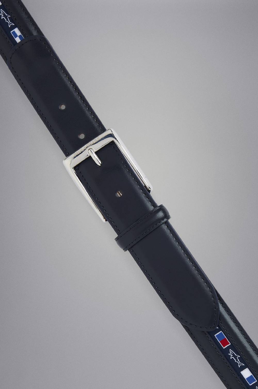 Paul & Shark Cintura In Pelle Con Nastro Bandiere Paul & Shark