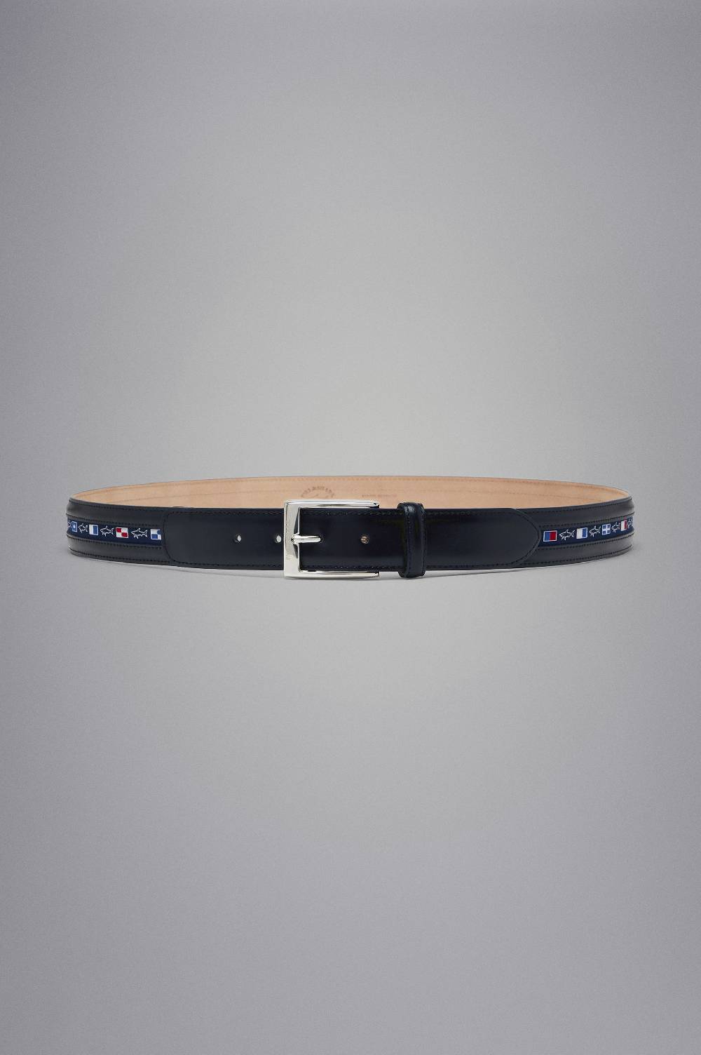 Paul & Shark Cintura in pelle con nastro bandiere Paul & Shark