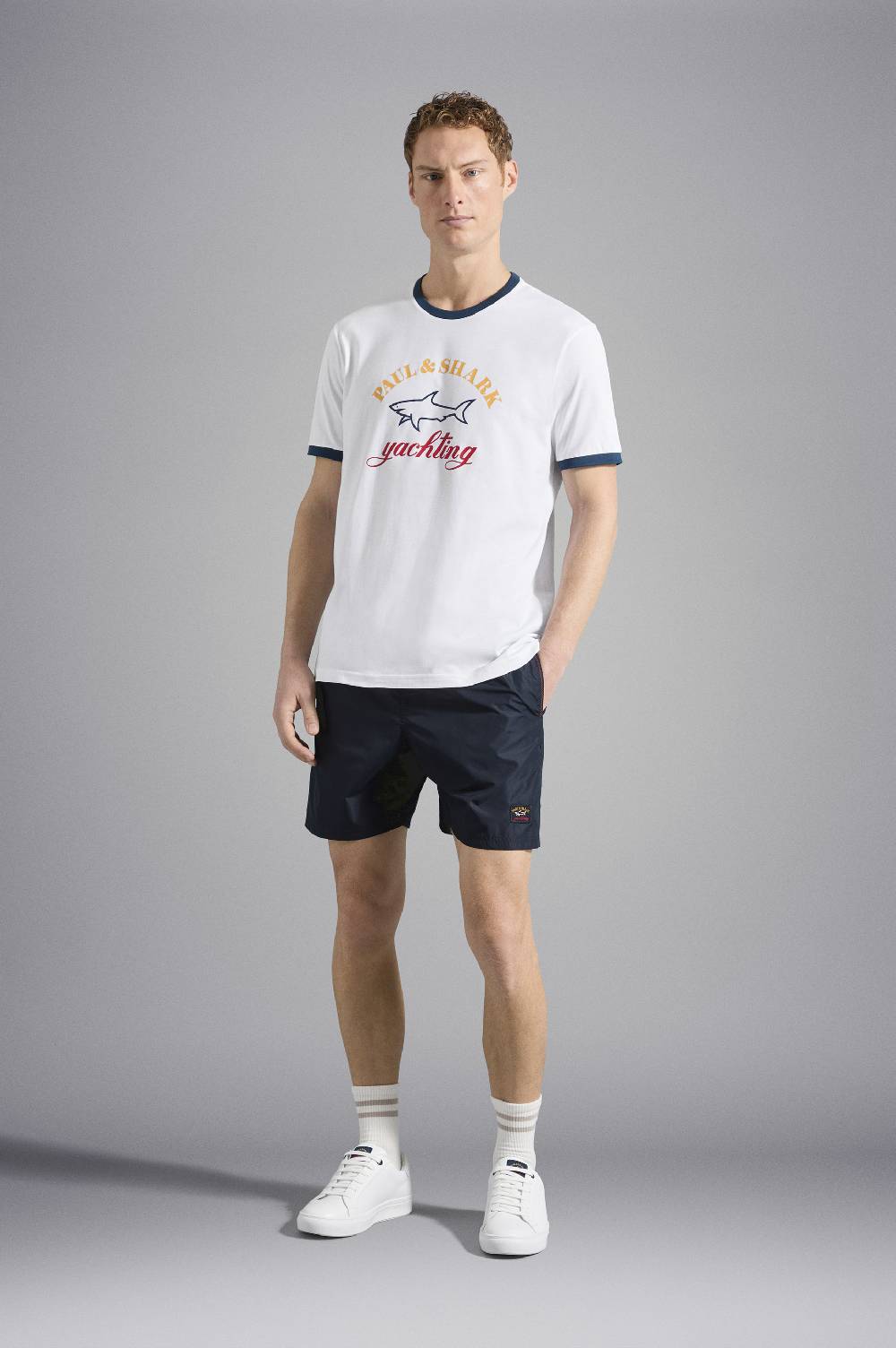 Paul & Shark Costume Da Bagno Con Badge Iconico Paul & Shark