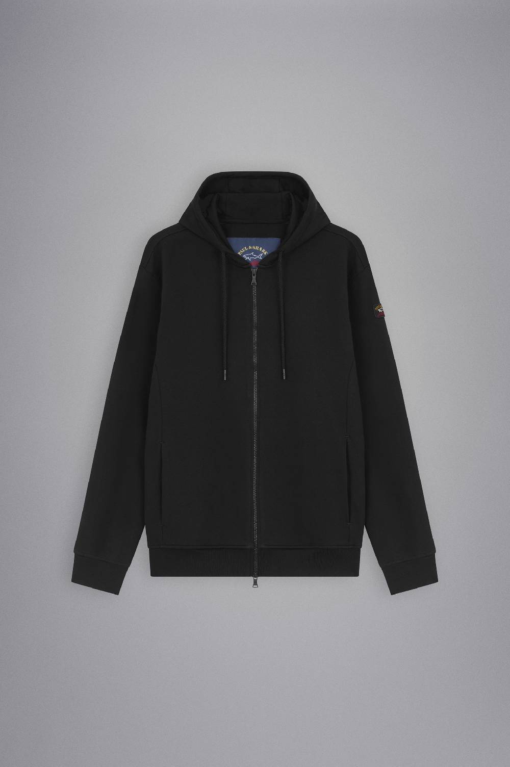 Paul & Shark Felpa Con Zip In Cotone Con Badge Iconico Paul & Shark